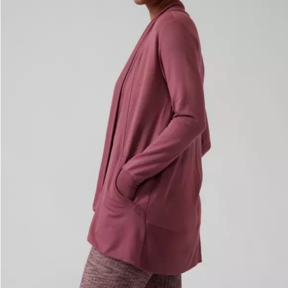 Athleta Pranayama Wrap in Tawny Rose Women’s Small Nirvana Fabric Soft Cozy Yoga